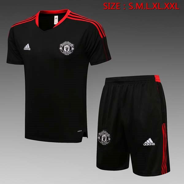 Entrenamiento Manchester United Conjunto Completo 2022 Negro